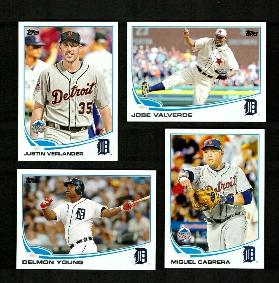 2013 Topps DETROIT TIGERS ~ 44 Card Team Set Series 1 & 2 w