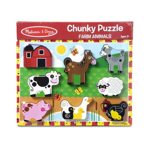 KIDS TODDLERS PUZZLE Wooden Farm Animals (8 Pcs) - Picture 10 of 12