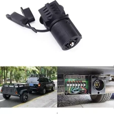 7 Way Round to 4/5 Pins Flat Trailer Adapter Wiring Plug For Truck RV Tow Lights