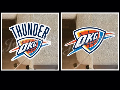 Oklahoma City Thunder OKC Logo NBA Sticker Decal Vinyl waterproof 2''-18''