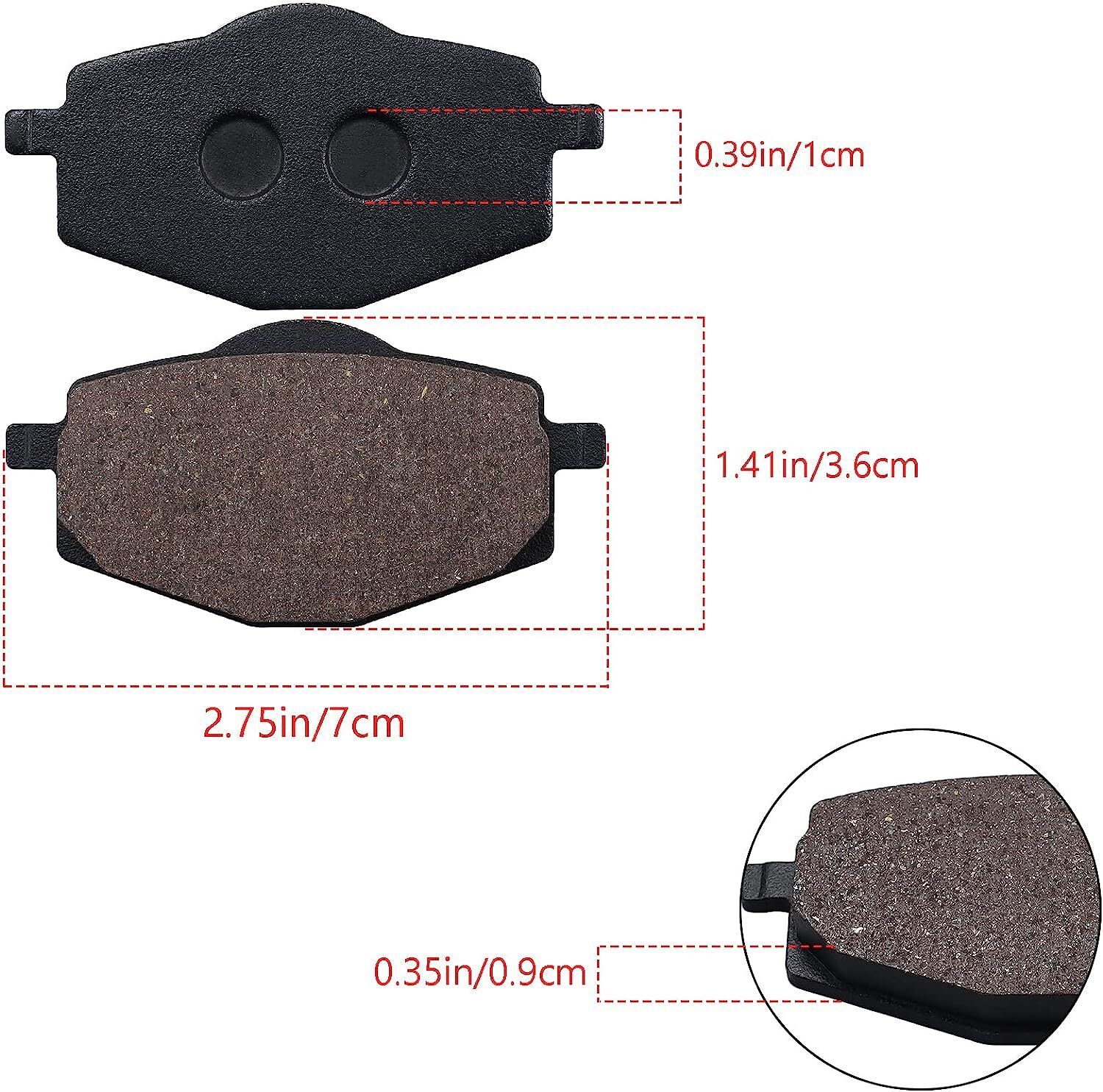 Yerbay Bremsbeläge Hinten Für Yamaha DT125 RE - Halbmetallisch Für 2005-2007 & YZ125 1990-1997