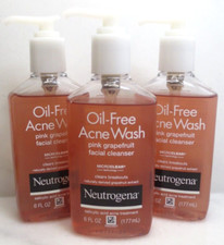NEUTROGENA OIL-FREE ACNE WASH PINK GRAPEFRUIT FACIAL CLEANSER 6 OZ - LOT OF 3