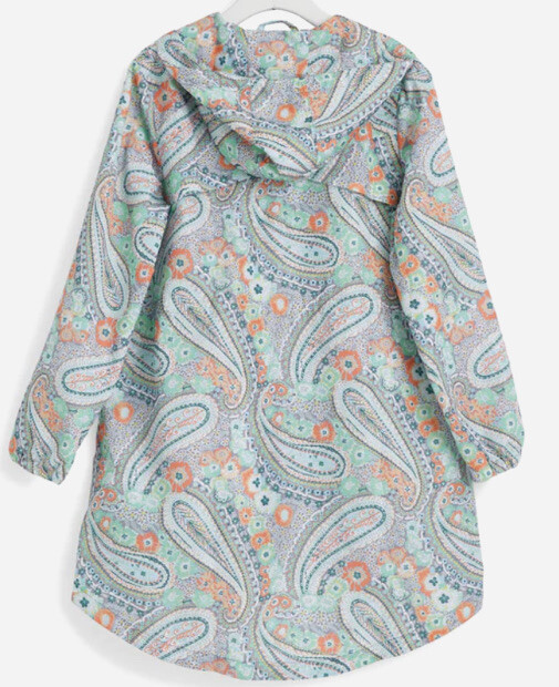 Vera Bradley Packable Rain Coat CITRUS PAISLEY Floral Hooded  display picture 3