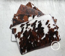 Tricolor Cowhide Placemat Plain (Set of 2, 4, 6 units) 14"x 17"