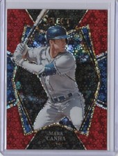 2022 Select Baseball Mark Canha #148 Premier Level Red Disco Prizm New York Mets