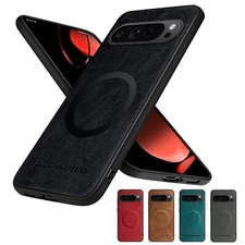 For Google Pixel 9 Pro XL/8 Pro/7A Magnetic Slim Leather Case Shockproof Cover