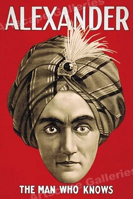 Alexander The Man Who Knows - 1920s Magic Poster - 24x36