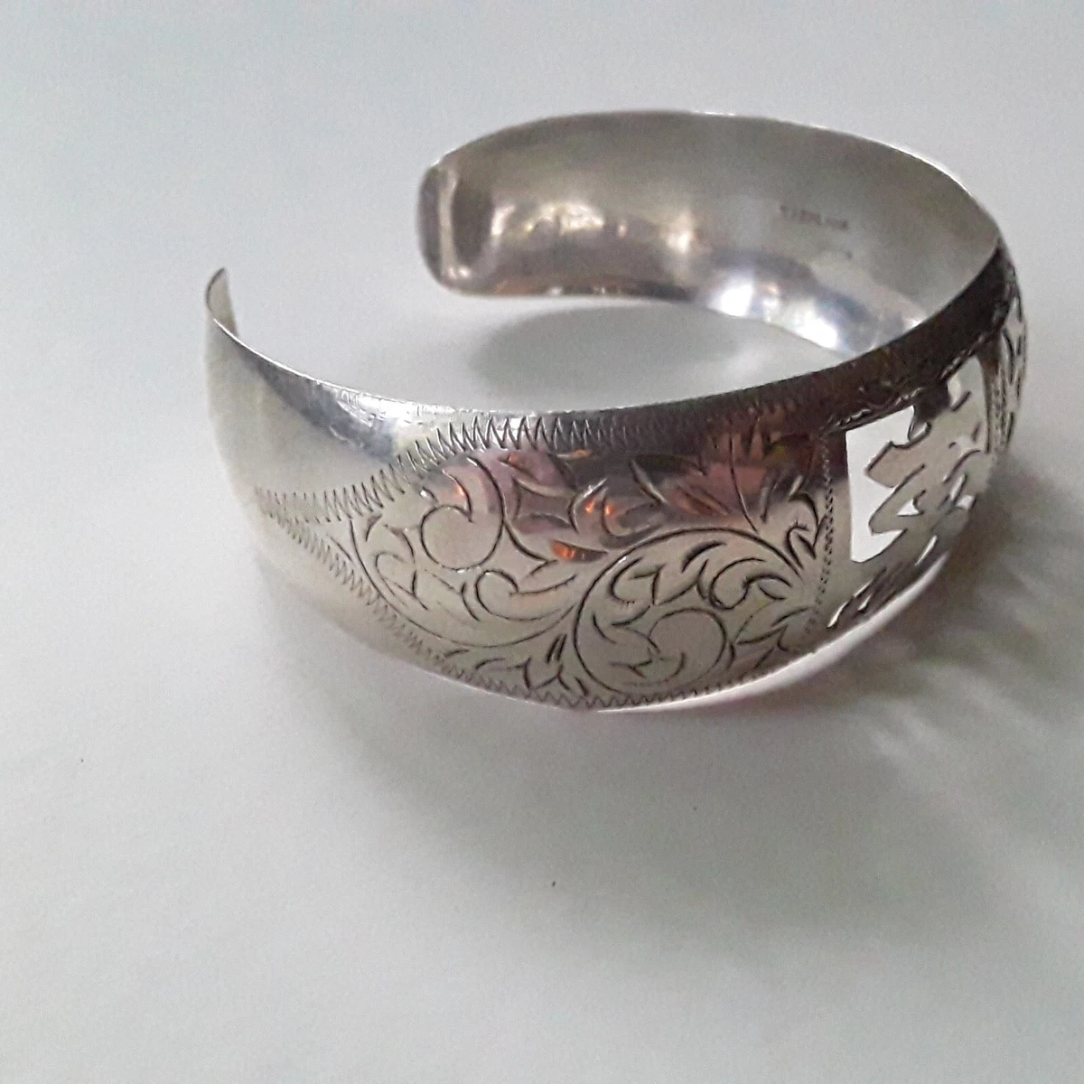 Vintage Japanese Sterling Silver Cuff Bracelet