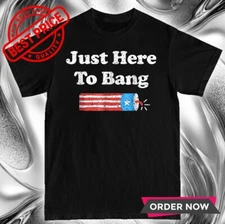 Funny 4th Of July Just Here to Bang Fireworks T-Shirt