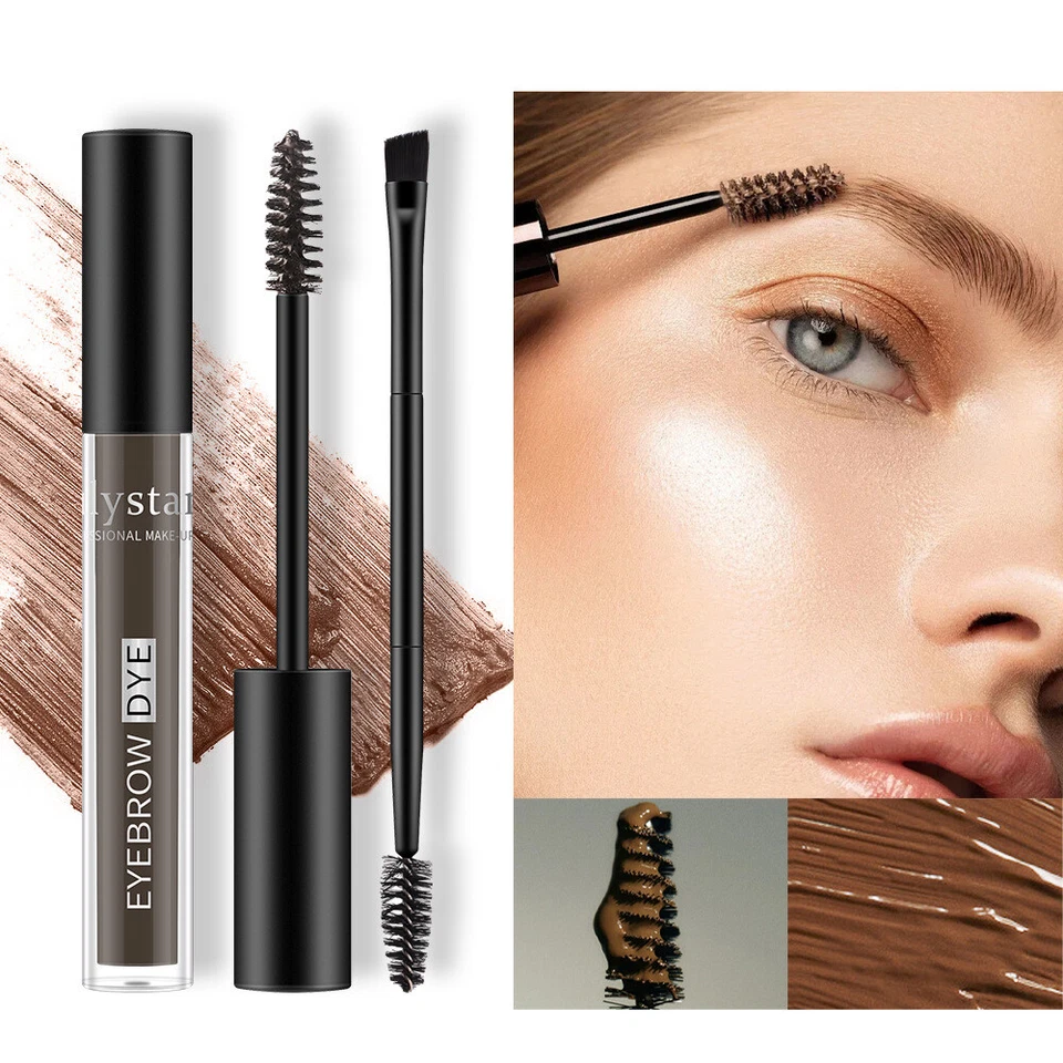 Eyebrow Gel With Semi-permanent Brush Eyebrow Tint Dye Styling Gel Long lasting - Image 4 of 4