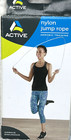 Active Nylon Jump Rope 9 Feet Nylon Cord Wooden Handles Aerobic Training