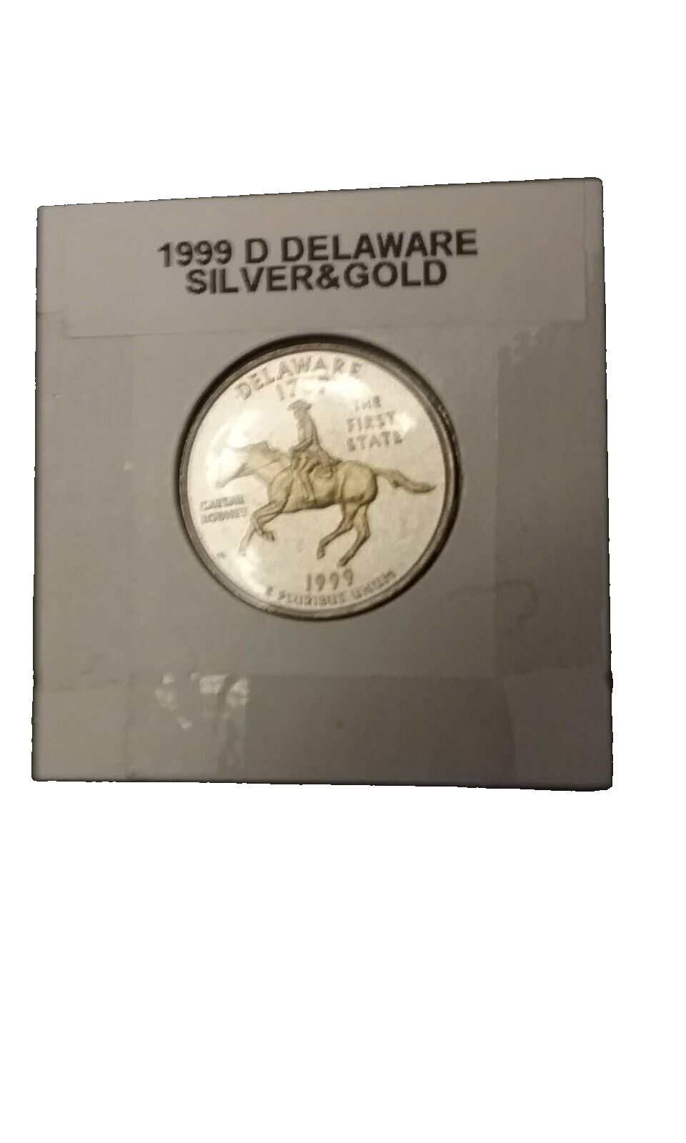 1999 D GOLD & SILVER HIGHLIGHTED DELEWARE STATE QUARTER eBay