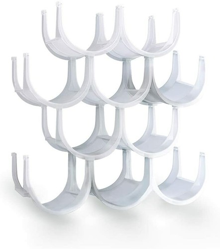 Scaffale Portabottiglie Vino Componibile in Plastica per 10 Bottiglie Cantinetta - Foto 5 di 12