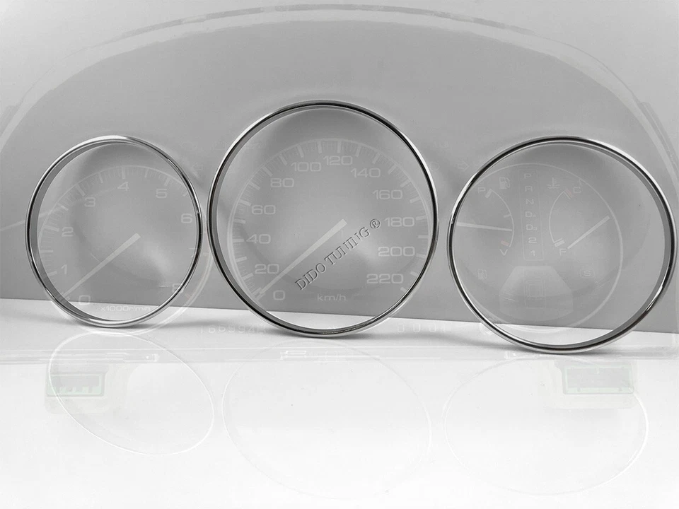 Instrumento de tablero para Honda Accord mk4 1990-1993 anillos cromados aluminio pulido  Foto 4 de 4