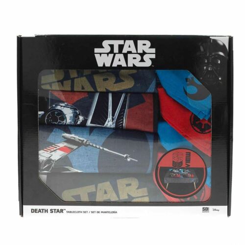 Star Wars DEATH STAR TABLECLOTH SET + 4 Placemats + 4 Napkins (SD Toys) - Picture 1 of 4