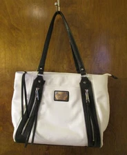 nicole by Nicole Miller Women's White Dual Strap Shoulder Bag/Purse/Handbag L@@k