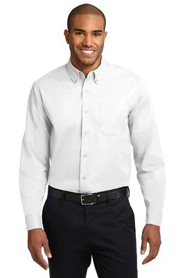 4xlt white dress shirts Traveler Stretch Dress Shirt in White M / Semi Tall / White