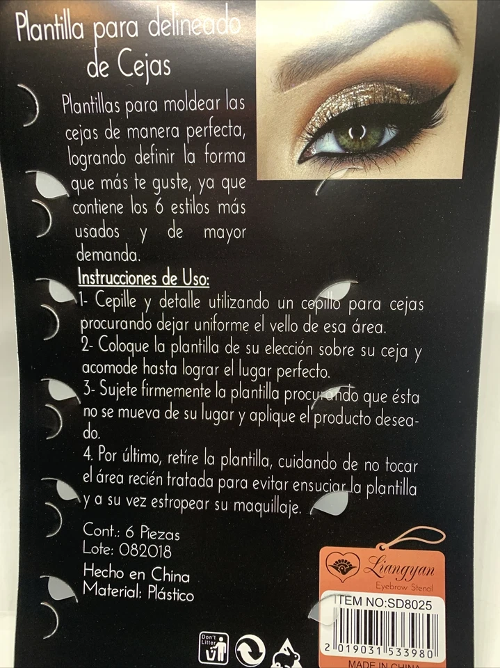 Plantillas de cejas 6 estilos diferentes Foto 3 de 3