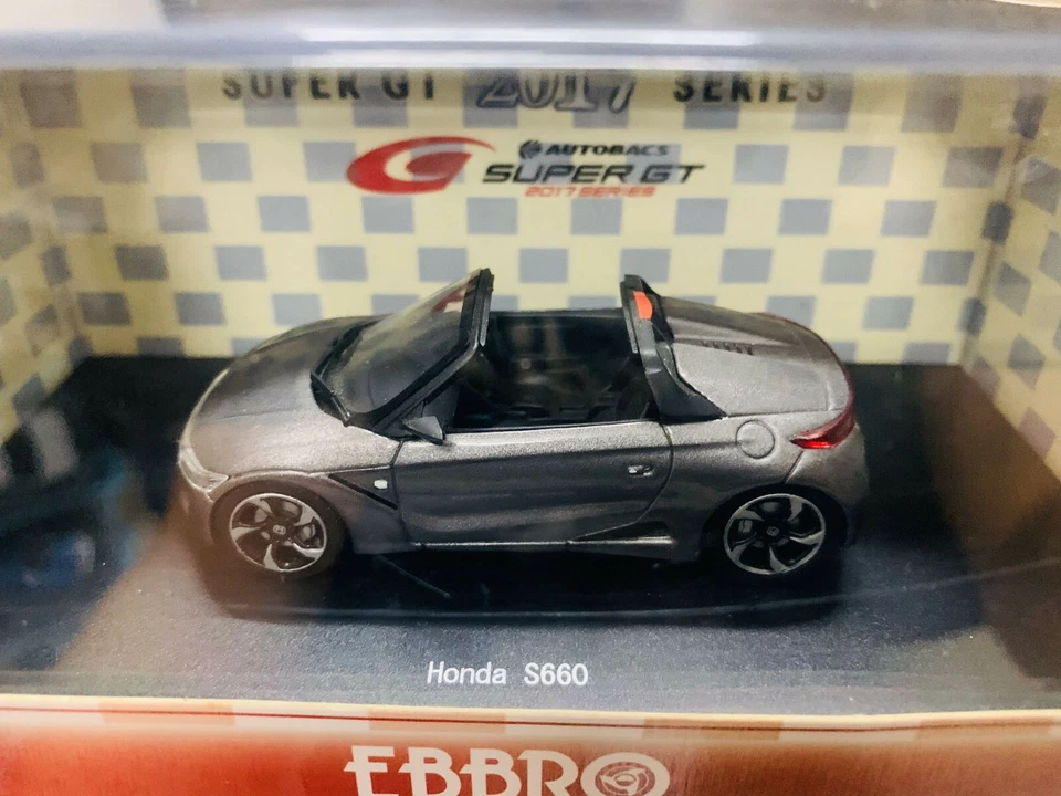 Ebbro 1/43 比例压铸模型汽车本田 S660 银色全新带盒 — 第 2/3 张图片