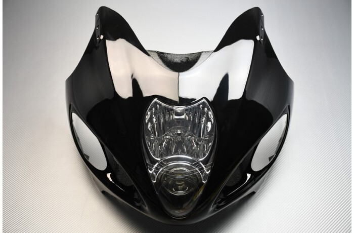 Remplacer carénage cassé et phare jauni Suzuki Hayabusa 1300 GSXR face avant noire