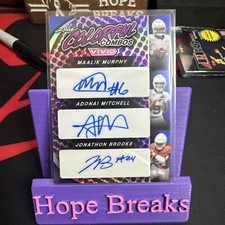 2024 Leaf Vivid Maalik Murphy/Adonai Mitchell/Jonathon Brooks Green 2/7 Auto RC
