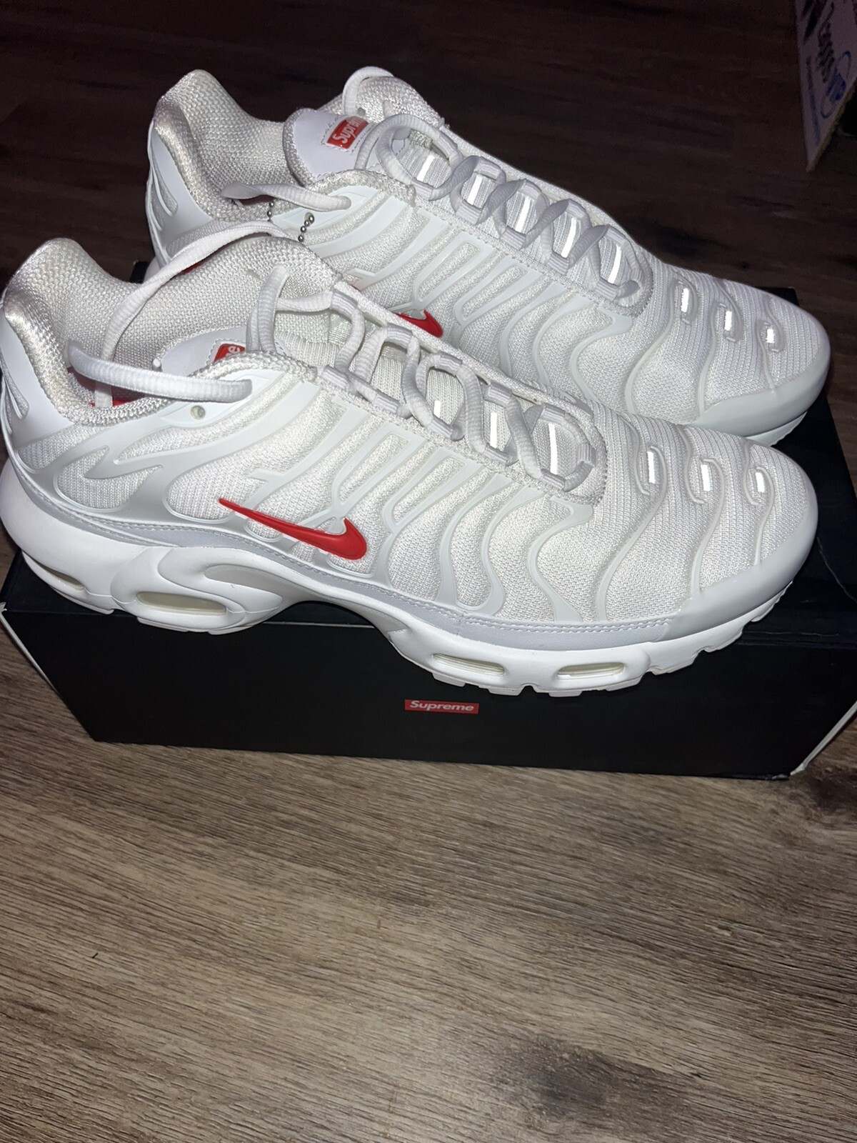 Nike Air Max Plus TN 'Supreme - White' Shoes - Size 8.5