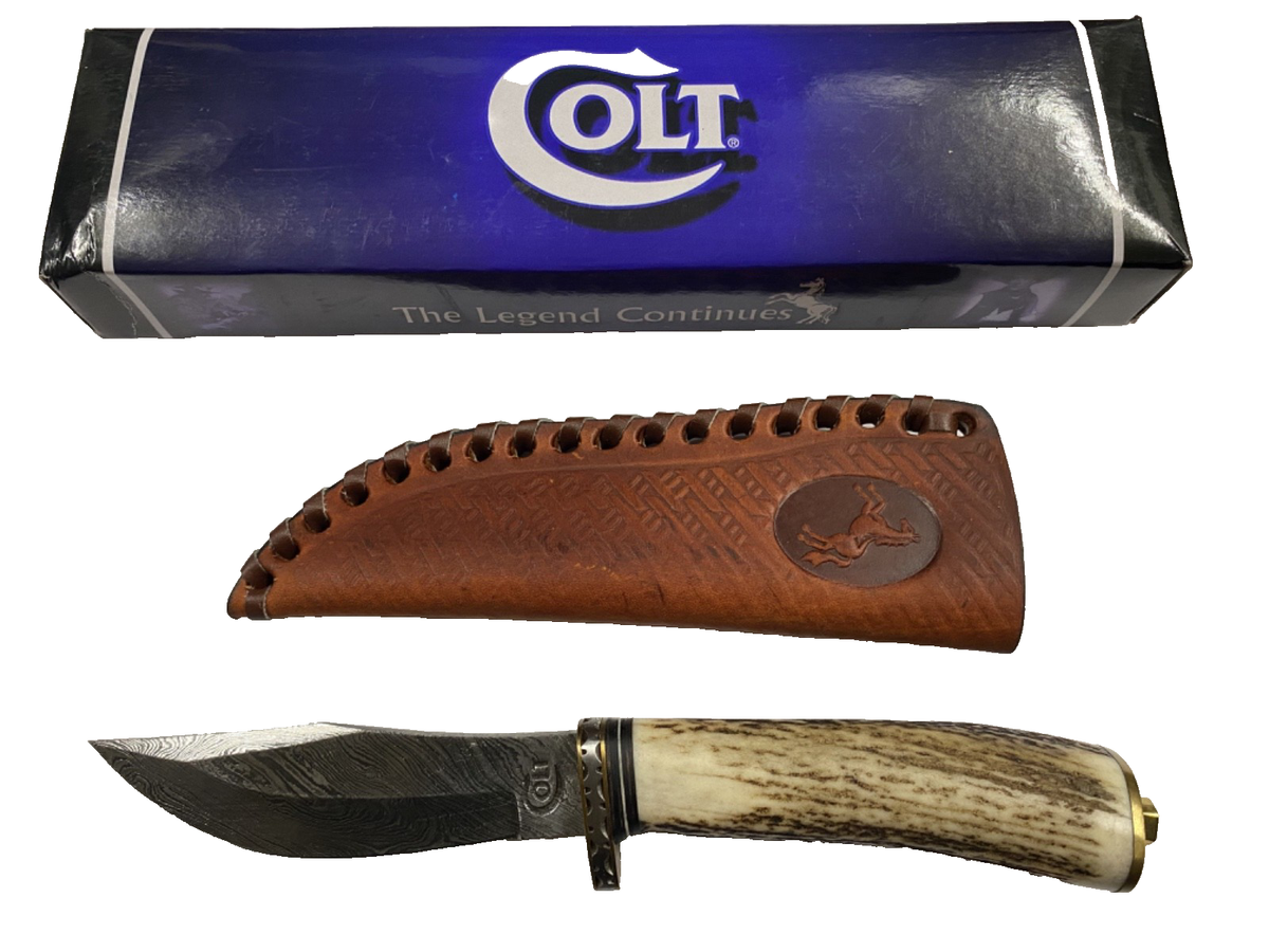 Colt CT404 Fixed Blade -Damascus Knife- New in box! | eBay