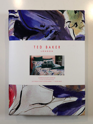 TED BAKER MAGNOLIE KUNSTDRUCK SATIN BETTBEZUG KISSENBEZÜGE SET DOPPELT SUPERKING