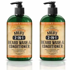 Arlo's 2-in-1 Beard Wash and Conditioner 12 oz. - Pro Growth Formula (2-PACK)