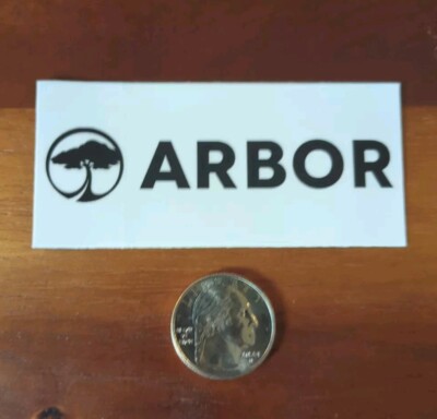 Arbor Skateboards Skate Black White STICKER 3.5'' 3b