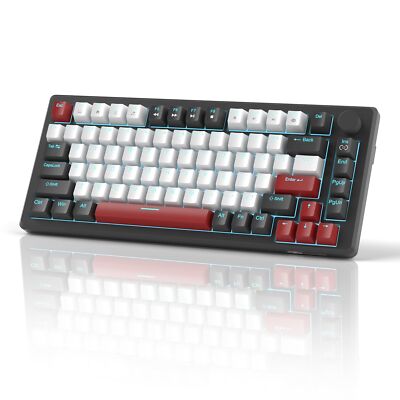 MageGee 75% Mechanical Gaming Keyboard, Compact Blue Backlit Wired Gaming Key...