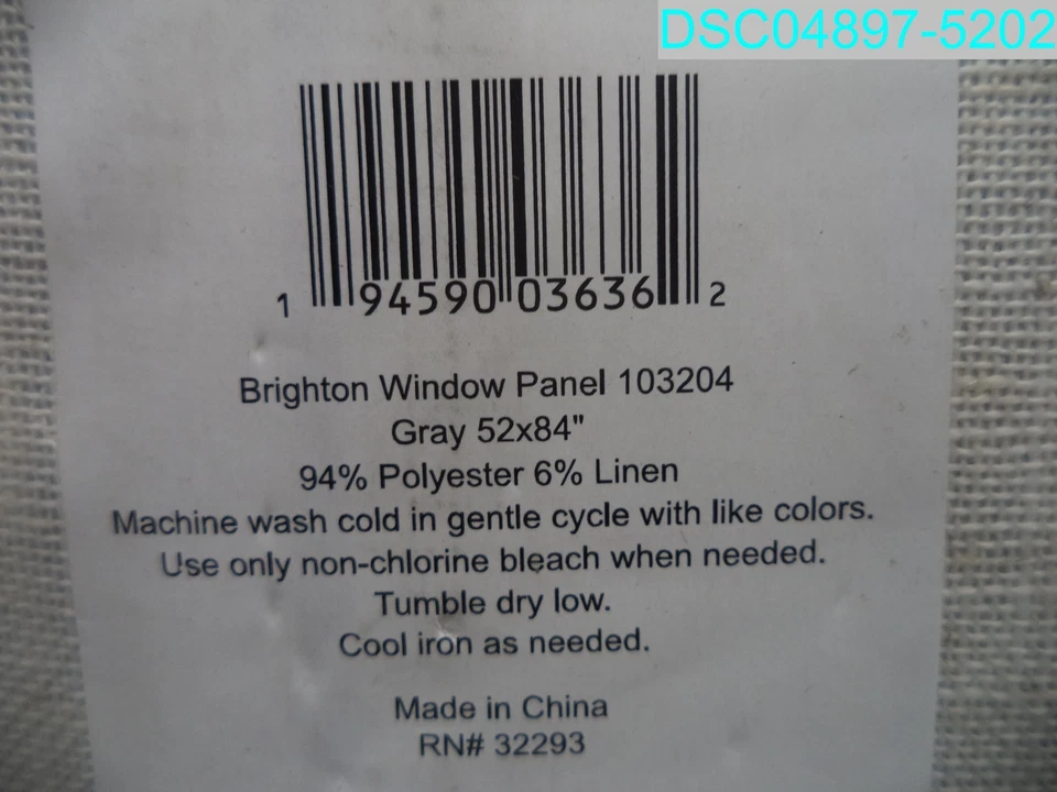 Cortina negra a cuadros para ventana Brighton Elrene Home Fashions 52" x 84" Foto 4 de 4
