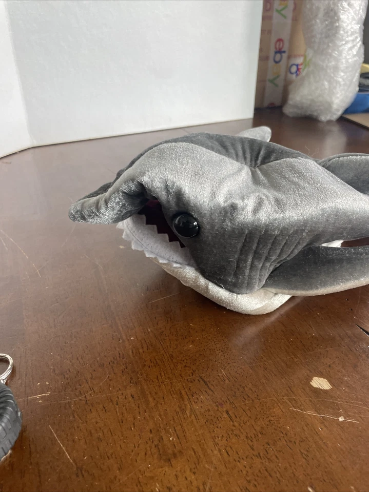 "Sombrero tiburón de peluche infantil Elope 20"" con banda interior ajustable gran blanco" Foto 2 de 3