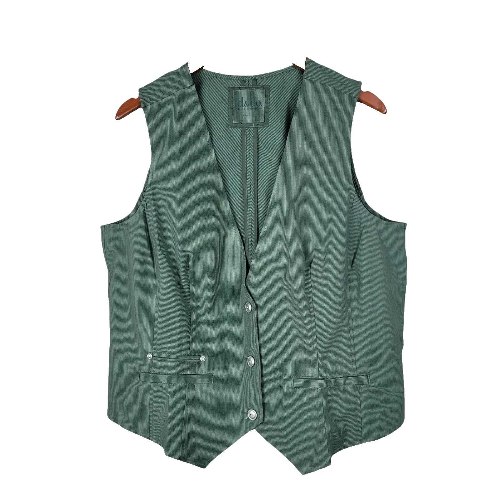 Chalecos Denim & Co. a Rayas para mujeres