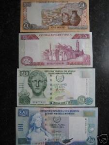 Mds Zypern 1 5 10 Und 20 Pfund Banknoten Kassenfrisch Ebay