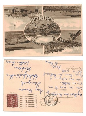 Alte Postkarte - Porthcawl Multi-View Coastal Scenes 1952 POSTED