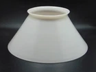 ANTIQUE SLANT MILK GLASS LAMP SHADE Iron Horse Hanging 10" Bottom 5" Fitter GA#1