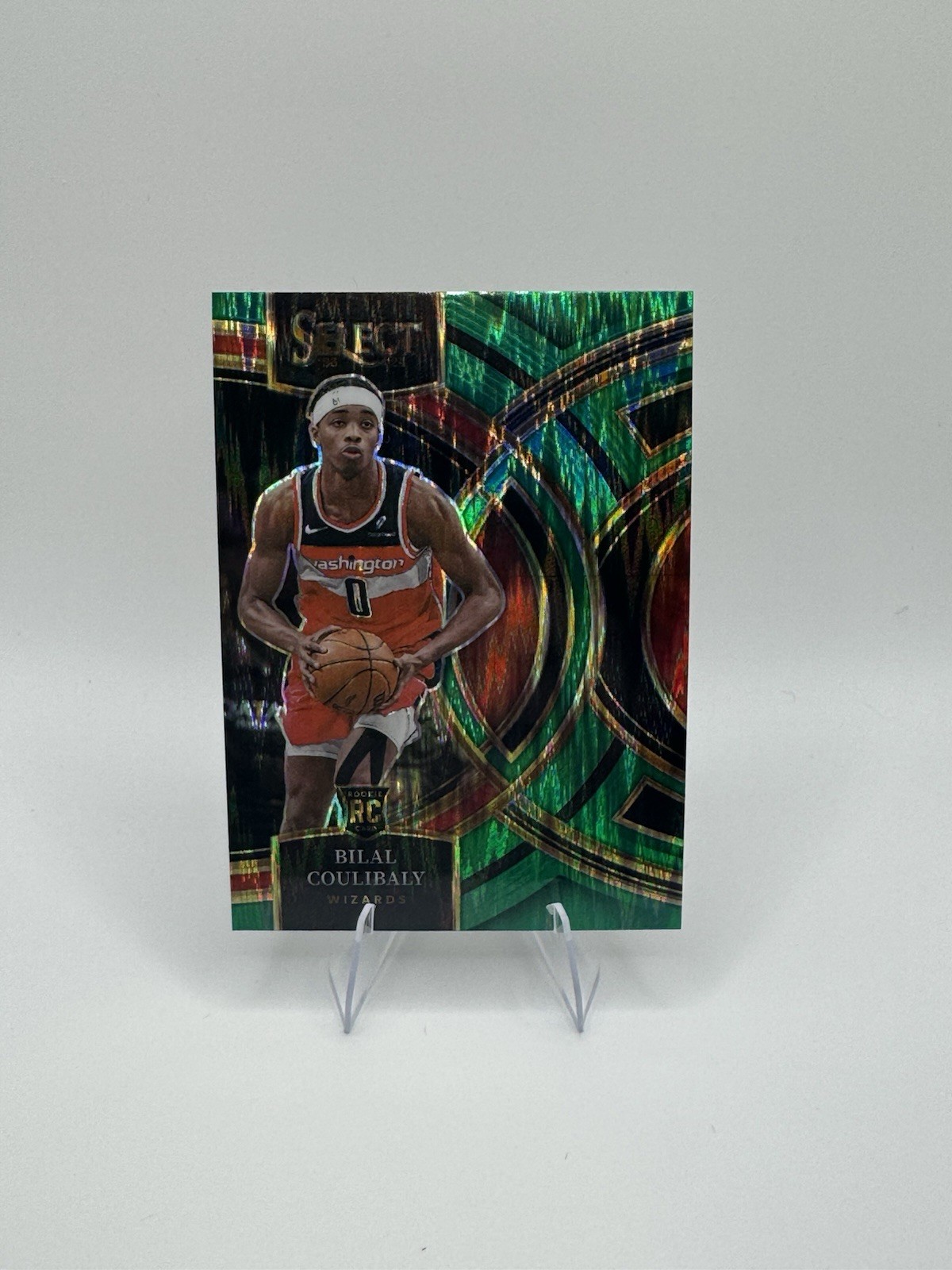 2023-24 Panini Select - Premier Level Bilal Coulibaly #131 Green Shock Prizm RC