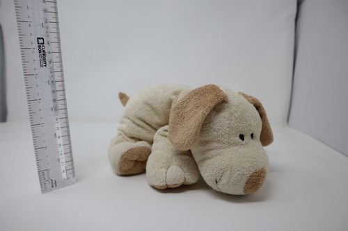 Ty Pluffies Plopper Puppy Dog 8” Plush Stuffed Animal Cream Tan TyLux 2002