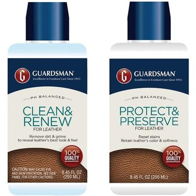 Leather Maintenance Set: Cleaner & Protector
