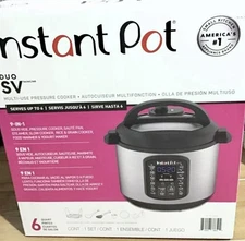 instant Pot DUO SV 9-IN-1 Multi-use pressure cooker new in box.