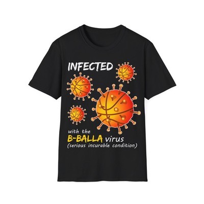 Basketball Virus Unisex Tee, Funny Sports Graphic T-Shirt, Basketball Fan Gift