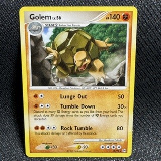 Golem 19/99 Rare D&P Platinum Arceus Pokemon Lightly Played