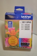 Brother LC3011 Ink 200 Page-Yield Cyan/Magenta/Yellow 3/Pack LC30113PKS