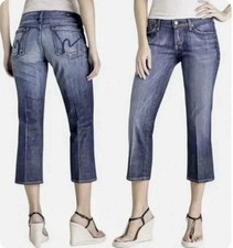 Citizens Of Humanity Kelly 063 Low Rise Cropped Stretch Blue Jeans Women  s 28