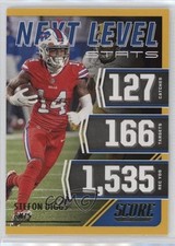 2021 Score Next Level Stats Gold Stefon Diggs #NL12 19zq