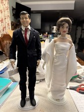 Franklin Mint JFK And Jackie Dolls They Are Vinyl She&rsquo;s 14 1/2 And He&rsquo;s 15 Tall