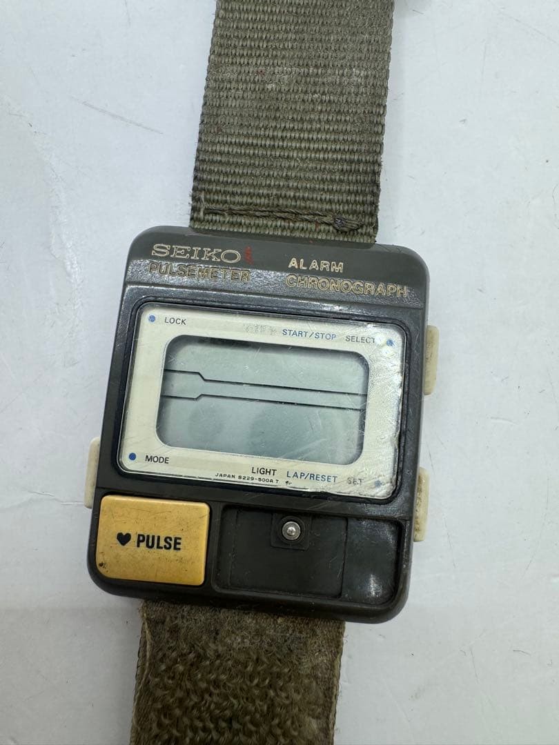 セイコー　パルスメーター　クロノグラフ　S229-5001 Near MINT] Vintage SEIKO PULSE METER S229-5001 Digital Quartz