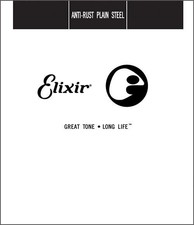 Elixir Single .017 Anti-Rust Plain Steel Stri...