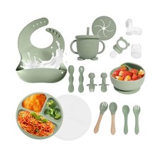 Baby Led Weaning Supplies, 17 Piece BPA-Free Silicone Feeding S... FAST USA SHIP